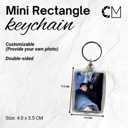 Mini Rectangle Photo Keychain